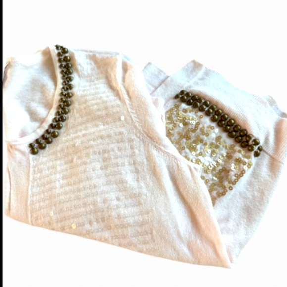 Beautiful Chicos Blush Pink Selene Soft Embellished Linen Blend Cardigan Sweater - Picture 10 of 10